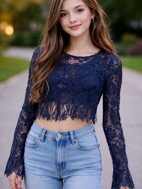 REBELLION Fringe Crop Top